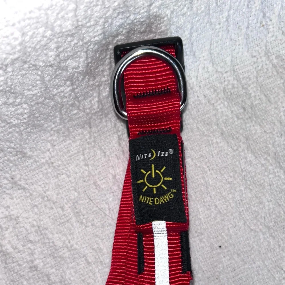 Nite Dawg Light up dog collar red large